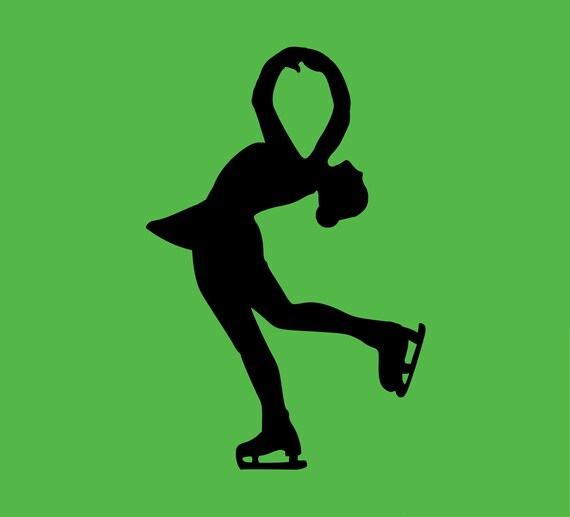 5/" ICE SKATE vinyl decal car window laptop sticker figure skating