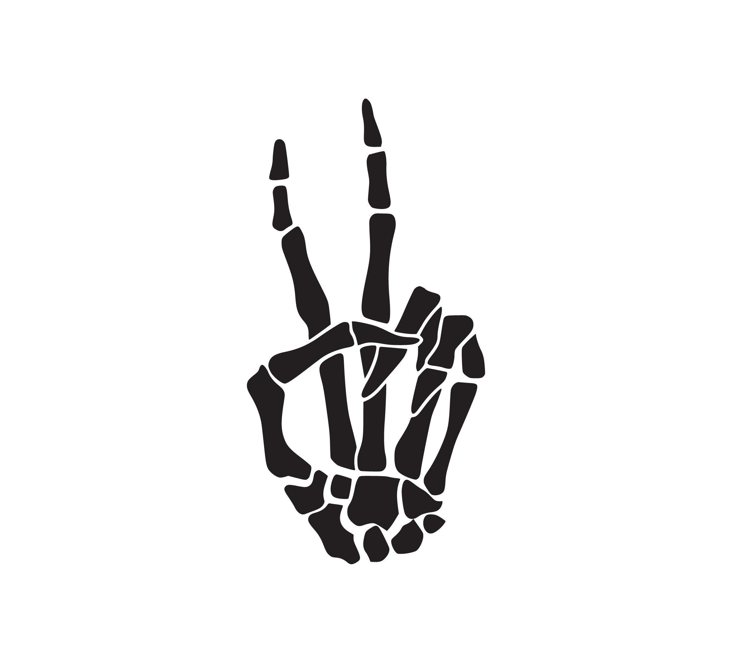 Skeleton Peace Sign Skeleton Peace Hand Skeleton Hand - Etsy