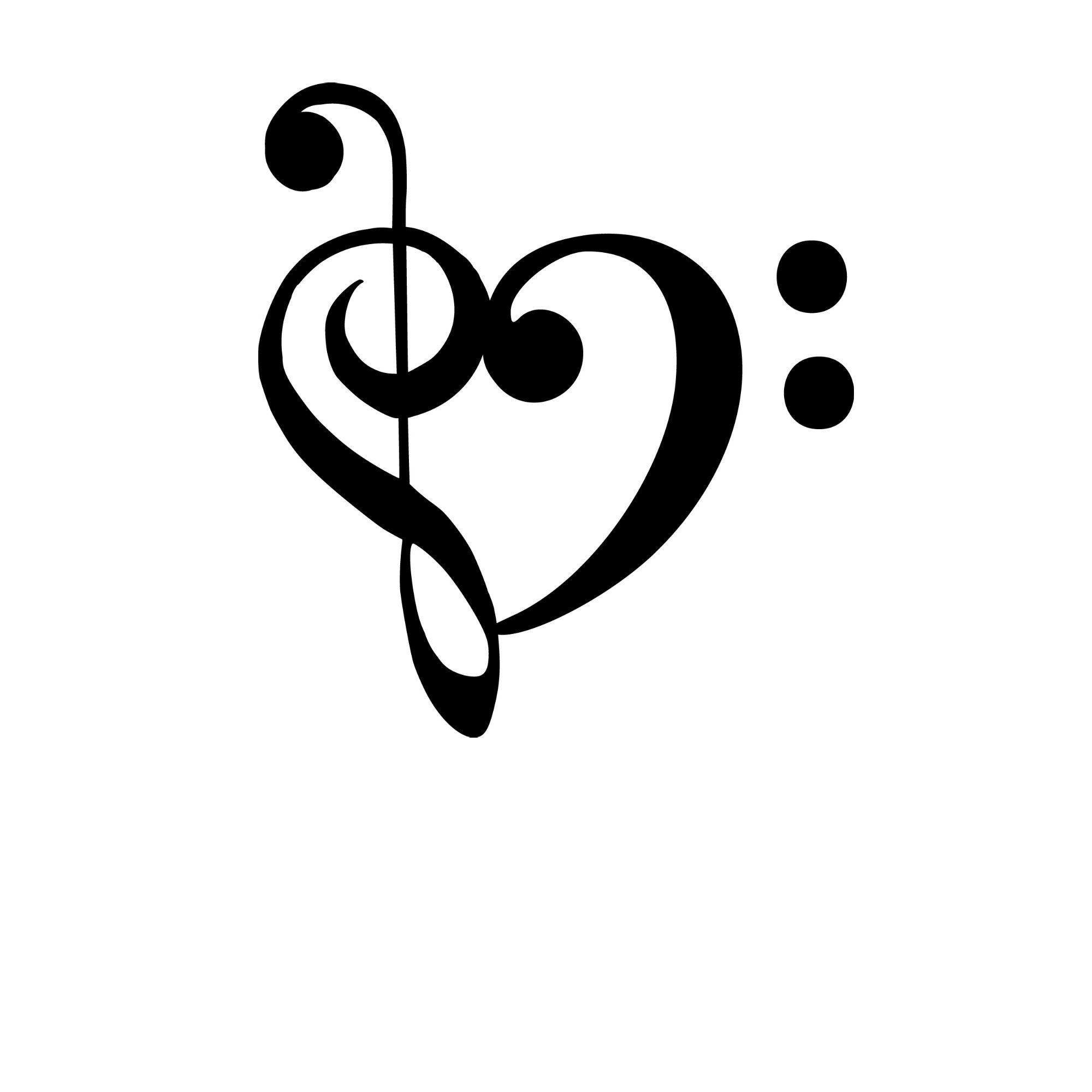 Musical Note Heart Instant Download SVG PNG EPS Dxf Jpg Etsy Canada