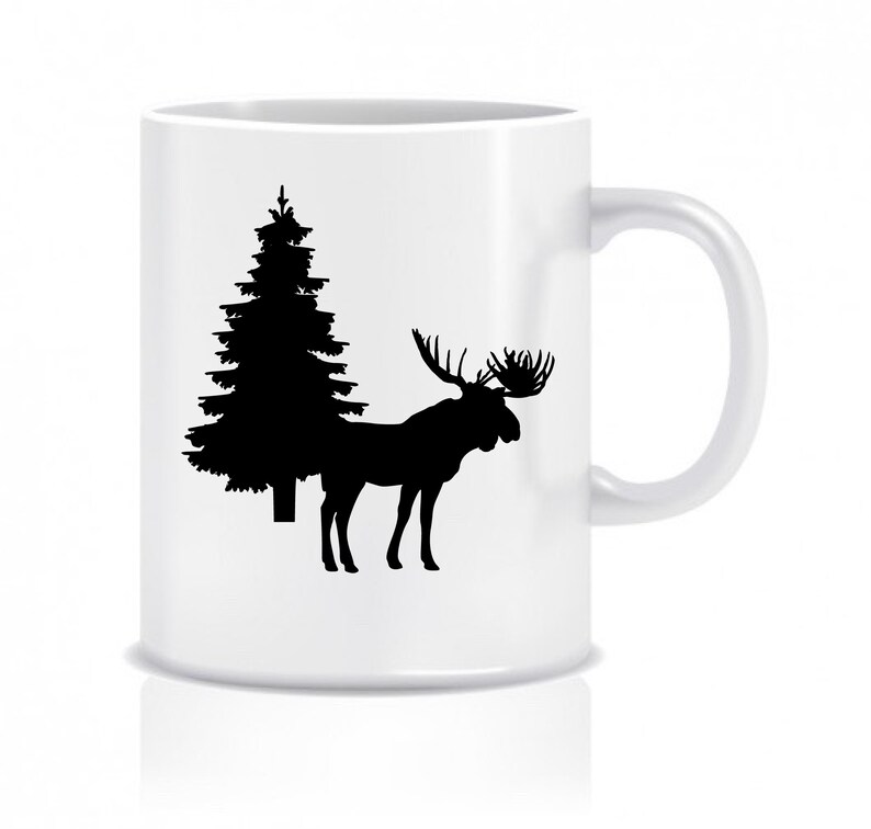 Download Moose & Tree Instant Download SVG PNG EPS dxf jpg digital | Etsy