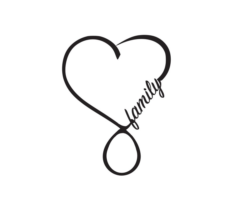 Download Infinity Family Heart Instant Download SVG PNG EPS dxf jpg | Etsy