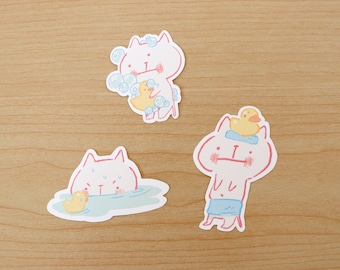 Cat Bath Stickers