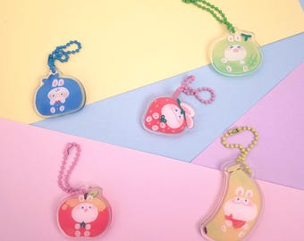 フルーティーバニーアクリルチャーム