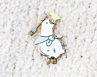 TIny Feather friend Chef! Enamel Pin