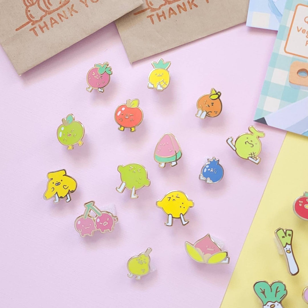 Fruit Enamel Pins Gacha - Etsy