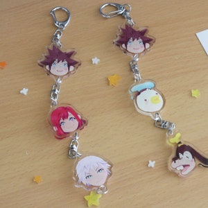 Kingdom Hearts Trio Acrylic Charms (Sora, Kairi, and Riku + Sora, Donald, and Goofy)