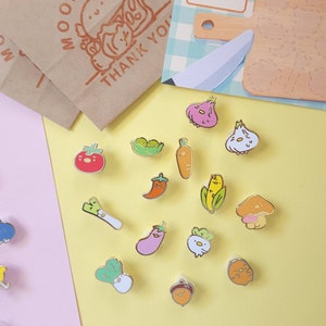 Quacky Veggie Enamel Pin Gacha