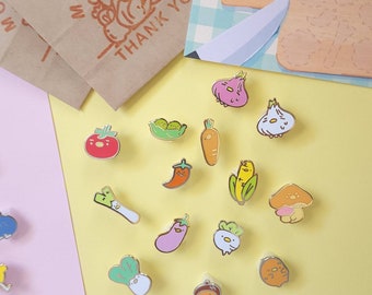 Quacky Veggie Enamel Pin Gacha