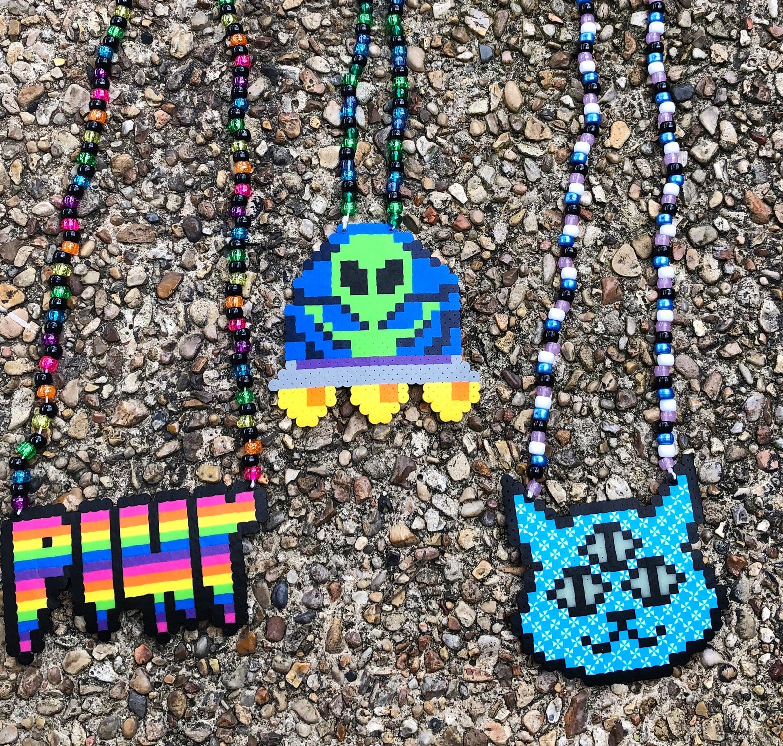 Perler necklace Etsy