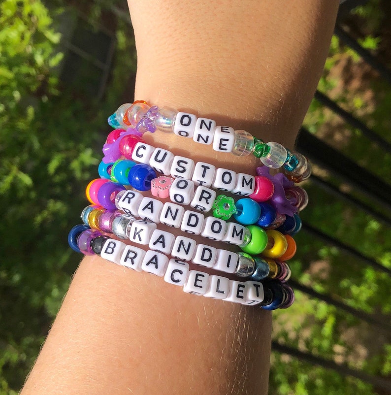 SINGLE Kandi Bracelet - Etsy UK