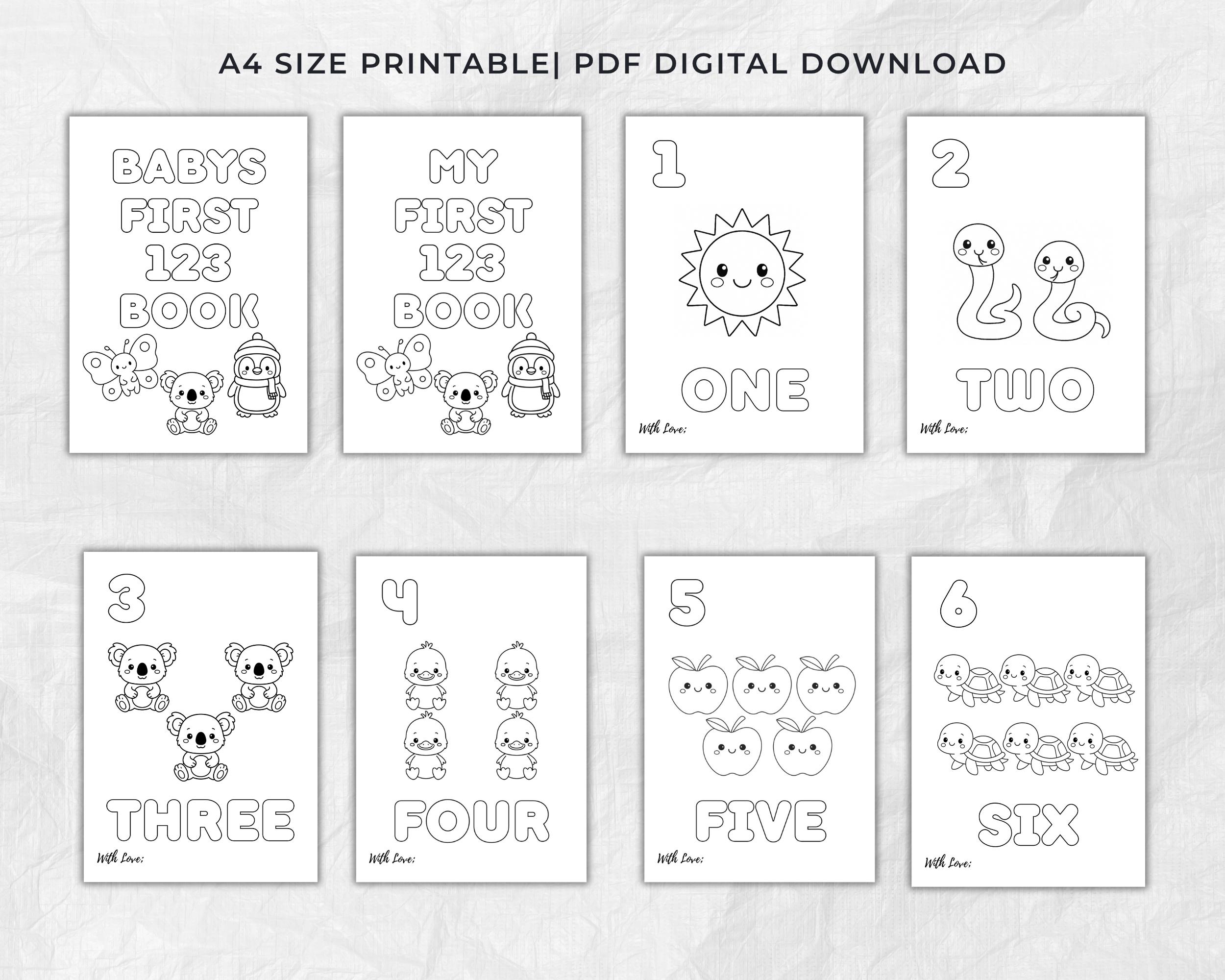 Baby's First Number Coloring Book: Baby Shower Keepsake (PDF Download ...