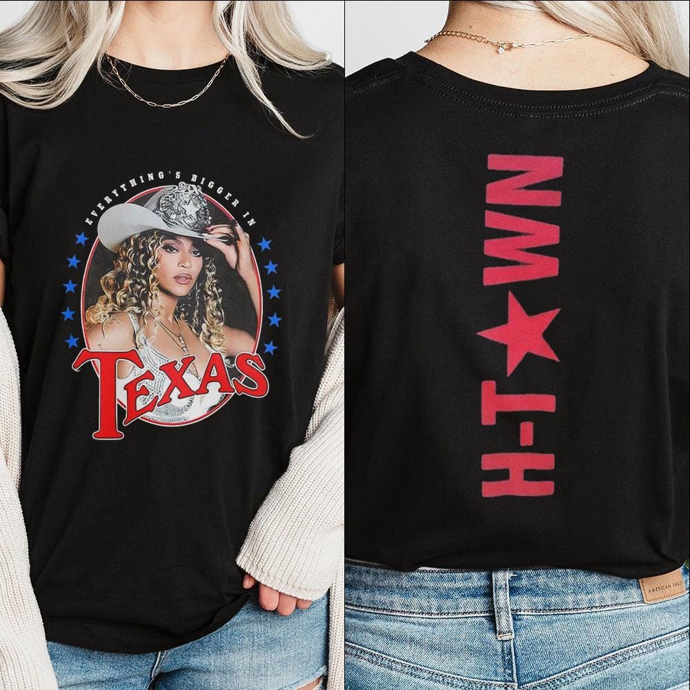 Beyonce Houston Inspired T-Shirt | Cowboy Carter Tour Tee H-Town Country Tour Concert Tee | Western Style Graphic Shirt Gift for Music Fans