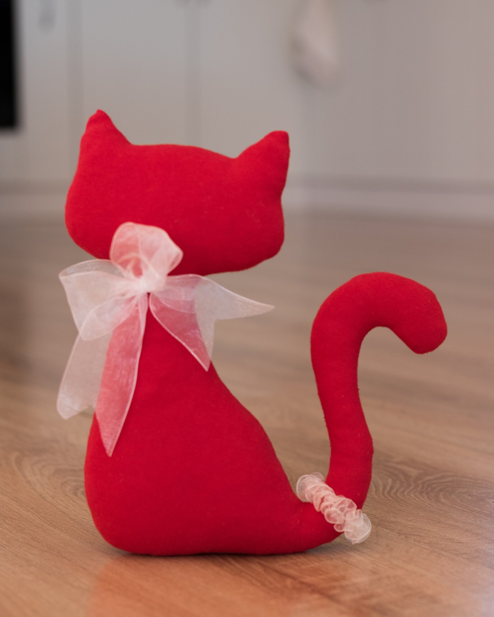 Red stuffed cat Toy kitten Stuffed Toy Soft Cat Stuffed Etsy