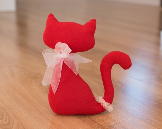 red cat stuffed animal