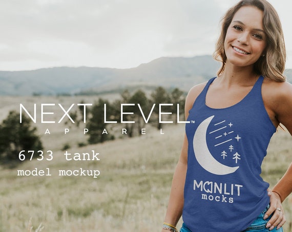 Every Color Tank Top Mockup Next Level 6733 Womens Every Color Tank Top Mockup Next Level 6733 Womens