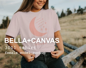 Every Color T Shirt Mockup Bella Canvas 3001 Women S Shirt Mock Up On Model Psd Mockups Templates Tshirt Mockups