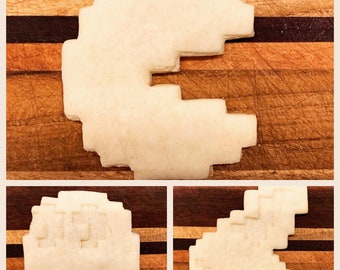 Wakka Wakka Wakka! 3D-printed Pac-man inspired cookie cutters.