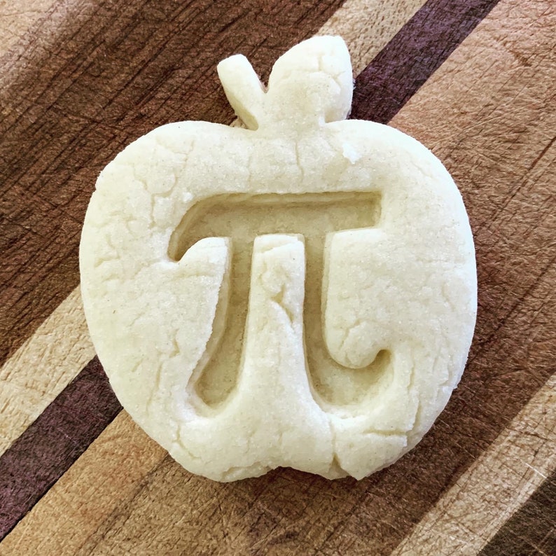 Apple Pi Cookie Cutter, teacher gift, gift for math lovers image 1