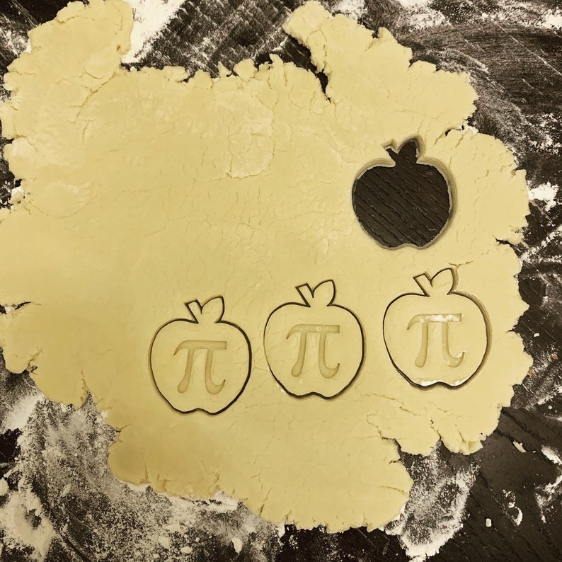 Apple Pi Cookie Cutter, teacher gift, gift for math lovers image 3