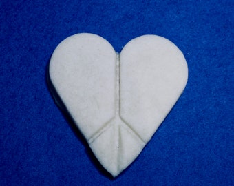 Peace Heart Cookie Cutter: 3D printed cookie cutter for kids or someone you love