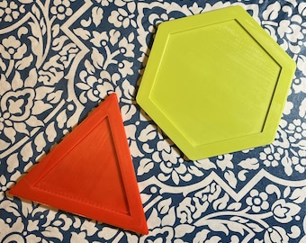 Hexagon and Triangle Pattern Block Bases