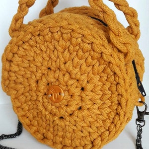 Royal round bag/ Crochet purse/ Circle bag/ Shoulder purse/ Handbag/ Round handbag