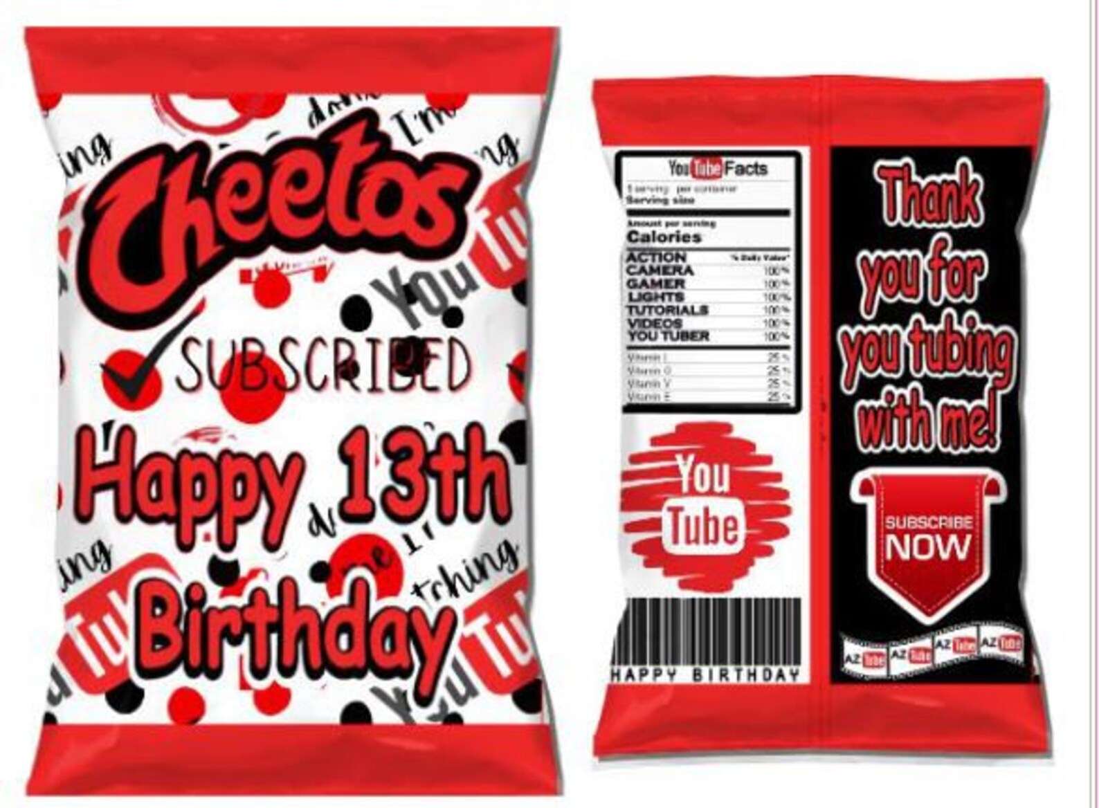 Chip Bag Youtube Etsy