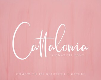 Cattalonia Font download, Digital font, Calligraphy font, Script Font, Handwritten font, Wedding font, Modern font instant download