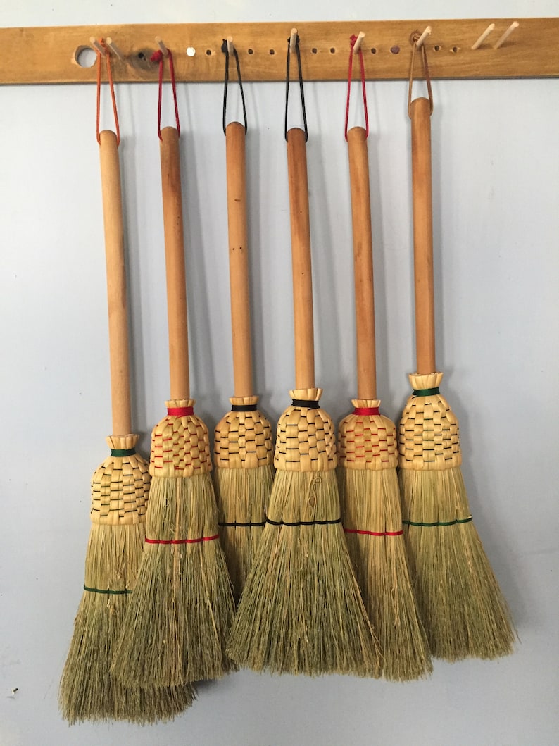 Capped Patio Broom with Dowel Handle Etsy