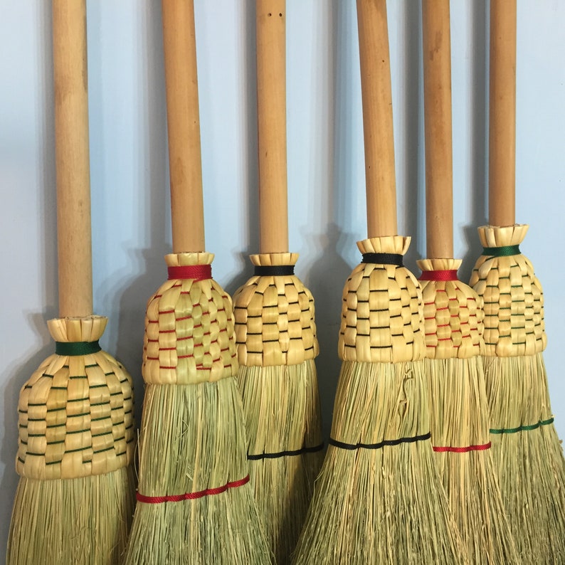 Capped Patio Broom with Dowel Handle Etsy