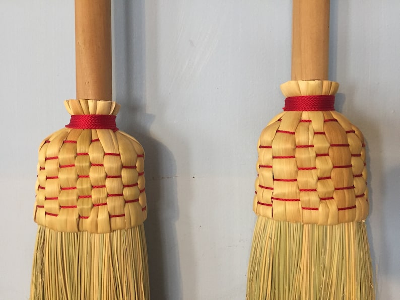 Capped Patio Broom with Dowel Handle Etsy