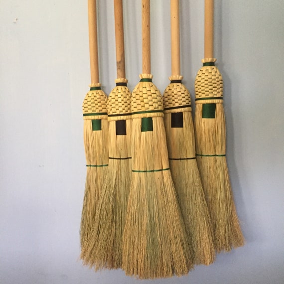 Handmade Bamboo Stick Handle Duster Brush Broom - Compact 16 Inch Size For Easy Handling Precision Cleaning For Home And Office