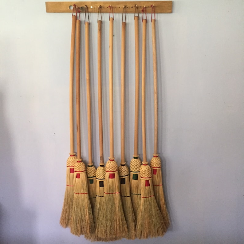 kitchen broom full sized (on dowel handles)
