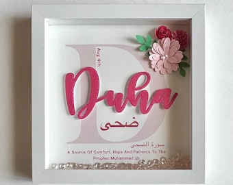 Personalized Name Gift Frames for Birthday  Newborns Custom order