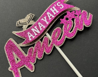 Personalized Ameen Bismillah Cake Topper