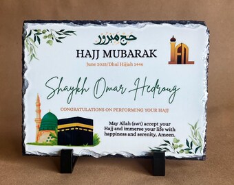 Hajj Mubarak Gift Slate / Plaque