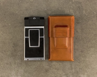 Vintage Polaroid SX70 SONAR Leather Case, Hand-stitched in Italy