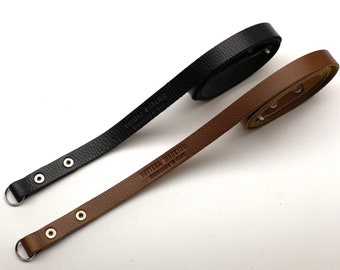 Handmade Italian Leather Camera Strap: Adjustable Vegan Toscana Leather