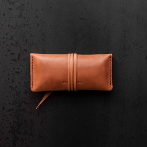 Leather Pencil Roll case Leather Pencil Roll case storage Leather Artist Tool Roll Leather Pen brush Case pen small cosmetic bagcil pouch image 3