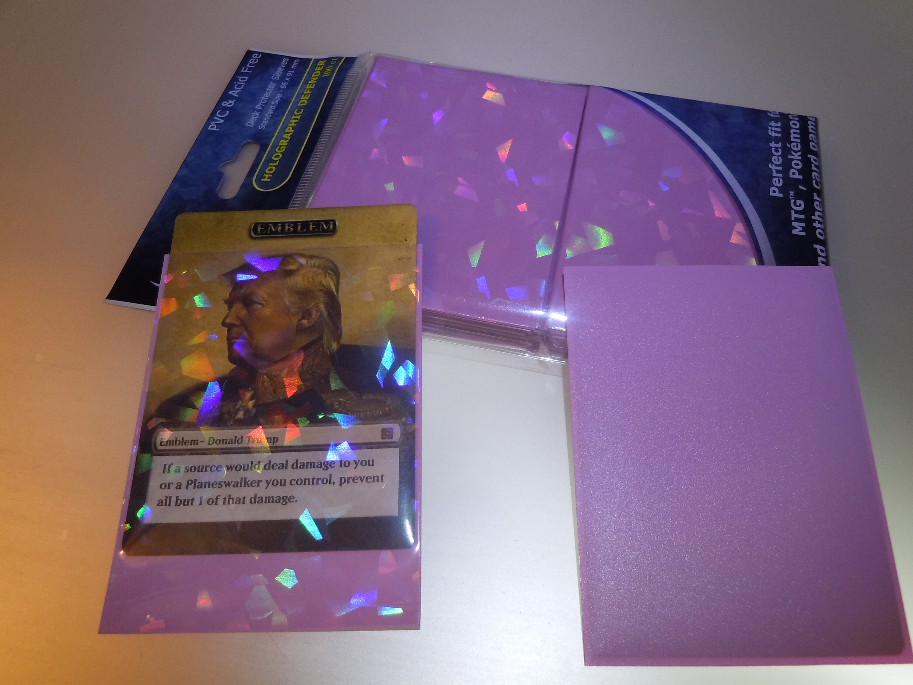 Hologram New Professional Pink Card Protector Sleeves Precise Etsy
