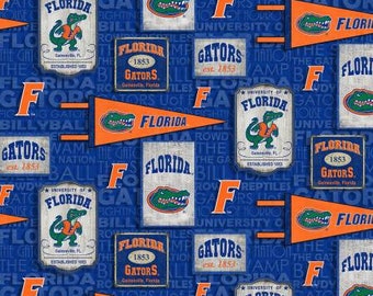 University of Florida Gators Pennants fabric by the yard