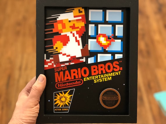 Super Mario Bros. Shadow Box NES Mario Mario Bros 8x10 - Etsy