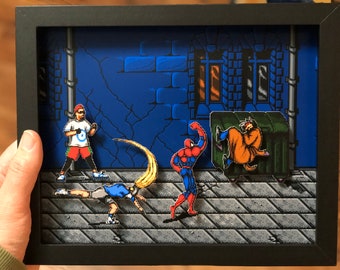 Spider-Man Maximum Karnage | Videospiel Shadow Box - Sega GENESIS Classic Game -Sega-