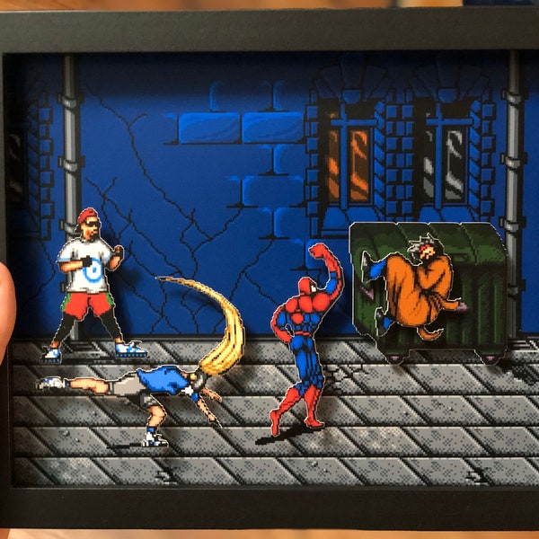 Spider-Man Maximum Carnage | Video Game Shadow Box- Sega GENESIS Classic Game -Sega-