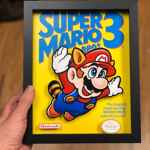 Super Mario Bros 3 Shadow Box- NES- Mario- Mario Bros- 8x10