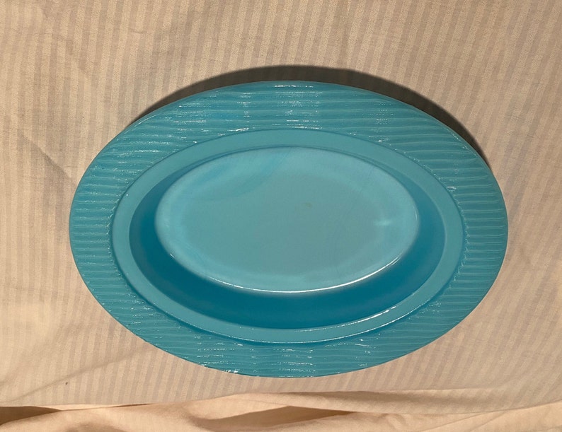 Vintage Westmoreland Blue Milk Glass Duck on Water Base Amber Etsy