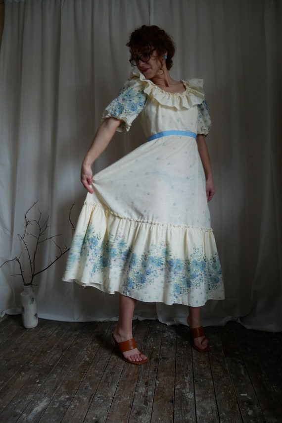 Vintage 80's puff sleeve prairie dress