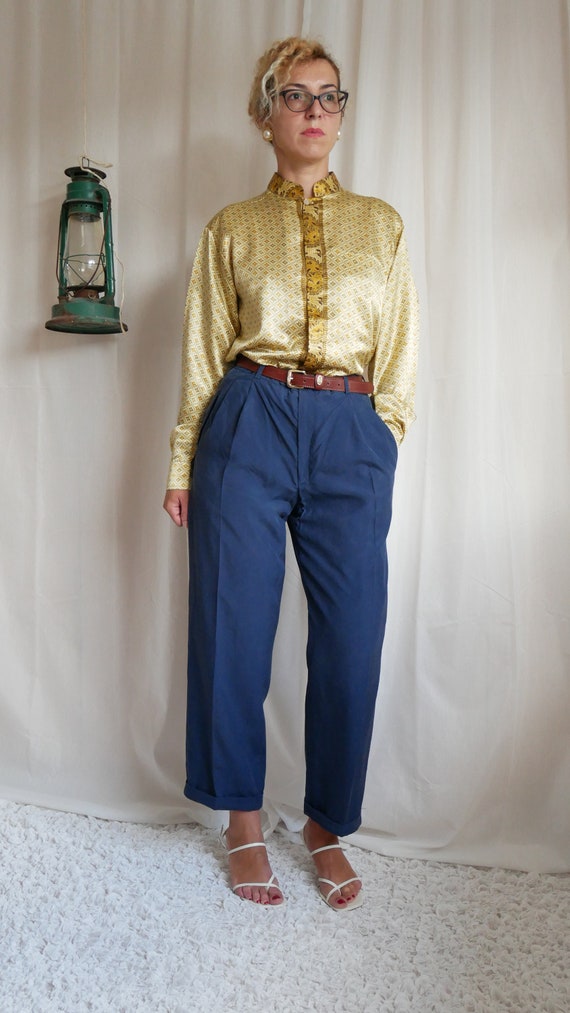 Vintage Indonesian golden tunic blouse | Luis Vuit