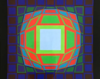 Victor Vasarely (1908-1997) "GYEMANT' Offset Litho on paper