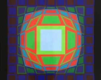 Victor Vasarely (1908-1997) "GYEMANT" Offsetlitografi på papper